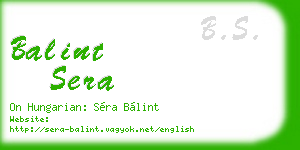 balint sera business card